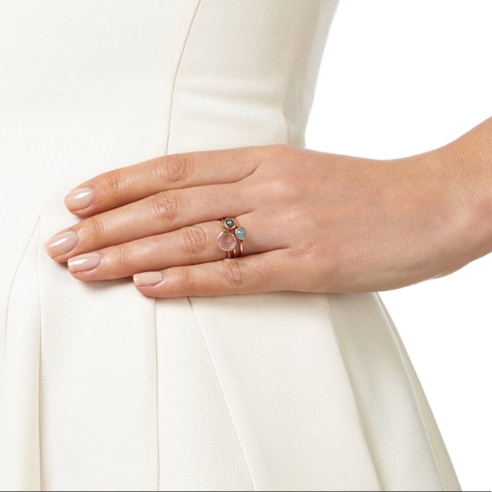 Monica Vinader Rose Gold Rose Quartz Siren Ring - Picture 5 of 6